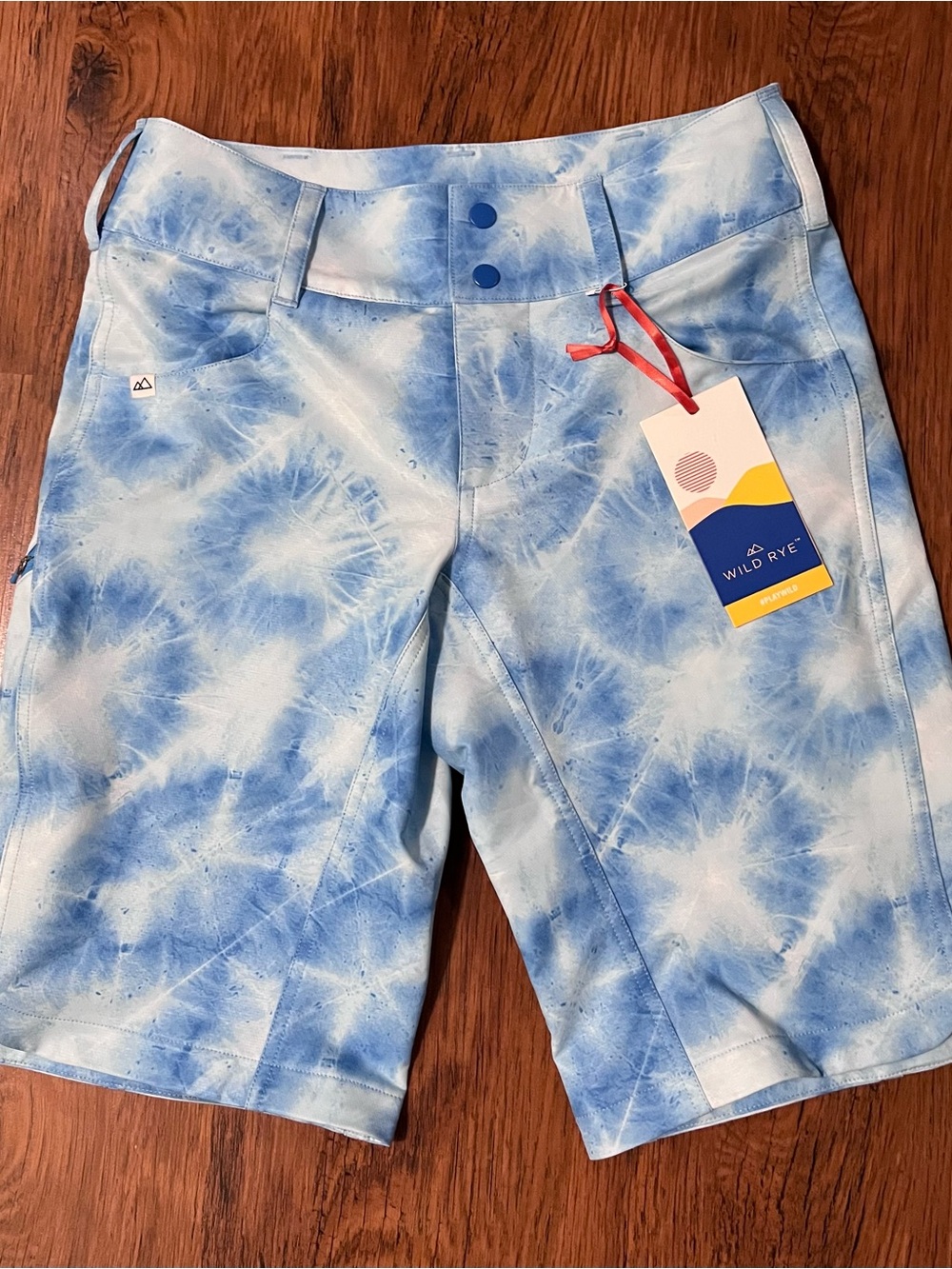 Wild Rye Blue Tie-Dye Mountain Bike Shorts Women’s